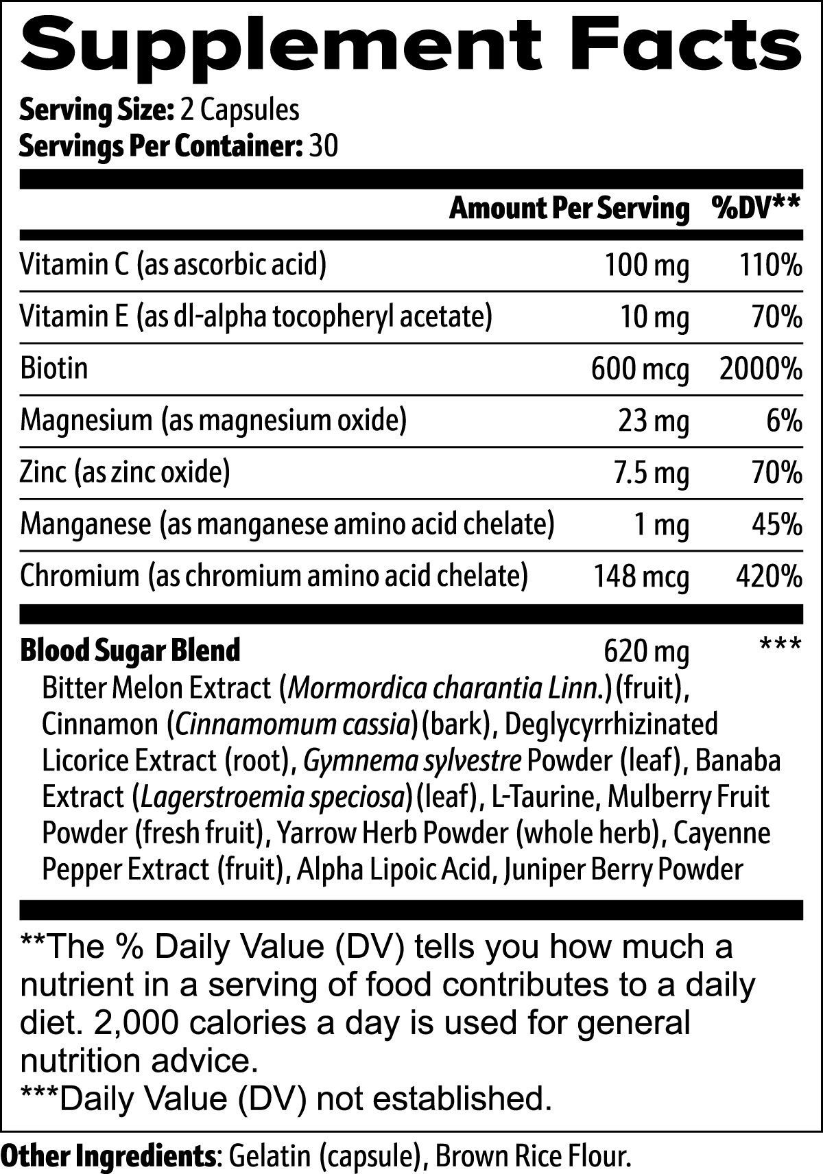 Blood Sugar Maintenance